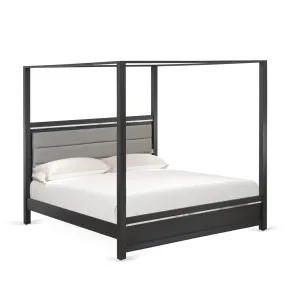 1-Piece Denali King Bed Frame For A King Size Bedroom Set - Brushed Gray Finish By East West Furniture