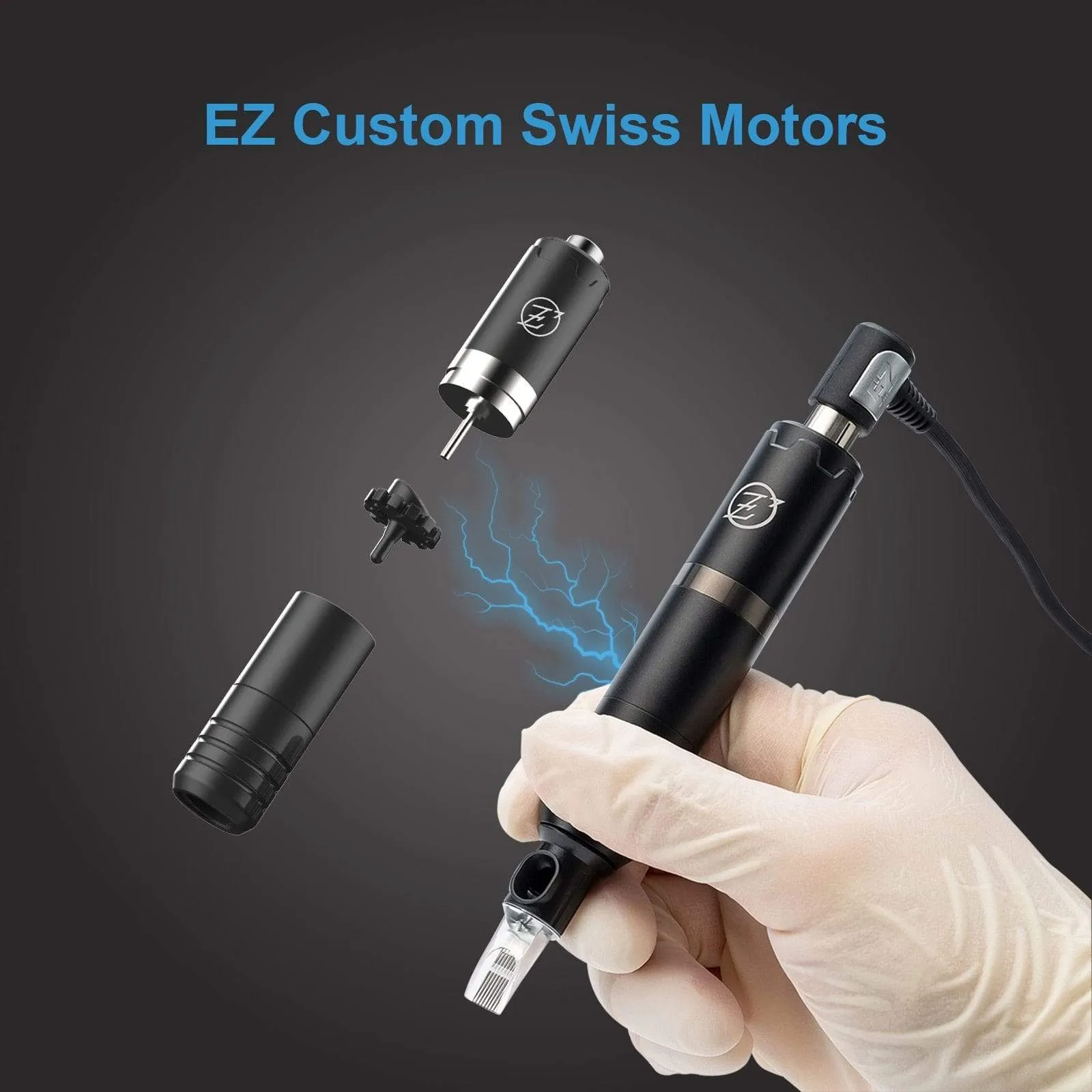 2 pieces EZ NANO Rotary Cartridge Tattoo Machine Pen EZ Custom Swiss Motors 2.5mm 3.5mm 4.2mm Stroke for Cartridge Tattoo Needle