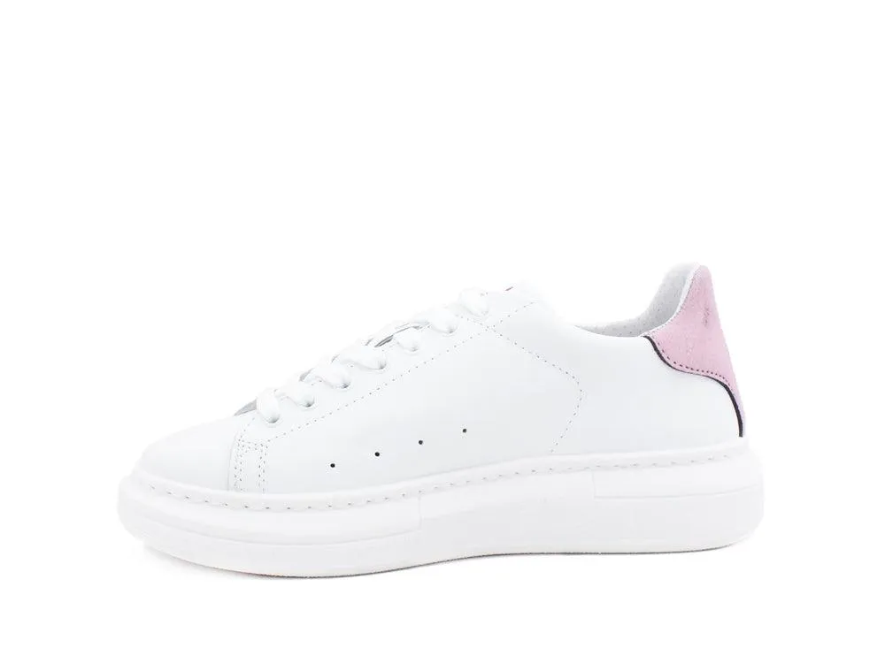 2STAR Sneaker PR Low Retro Vintage Bianco Rosa 2SD3077