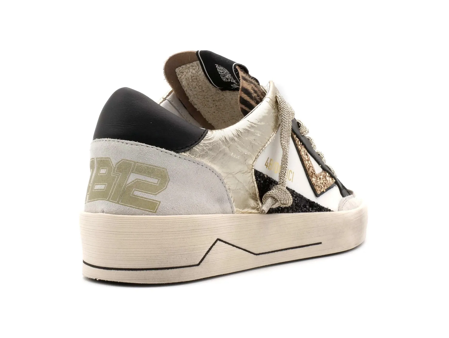 4B12 Kyle Sneakers Made in Italy Donna Animalier Tomaia Pelle