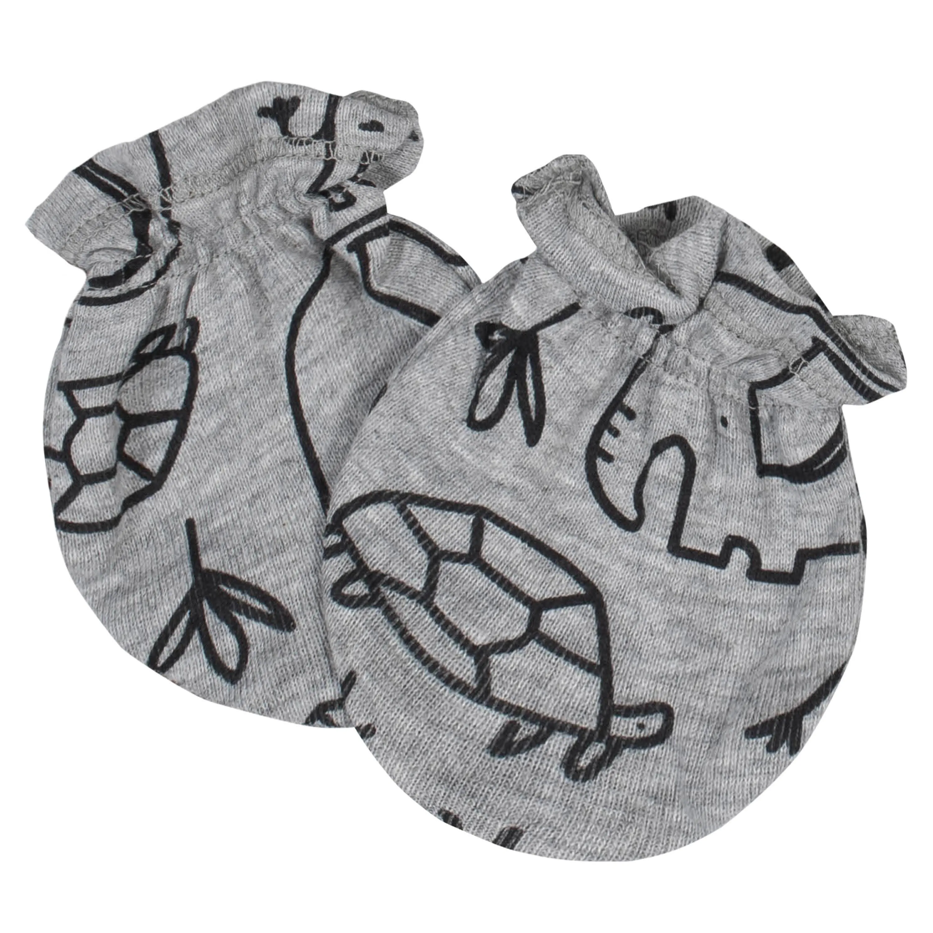 8-Piece Baby Boys Jungle Caps & Mittens Set