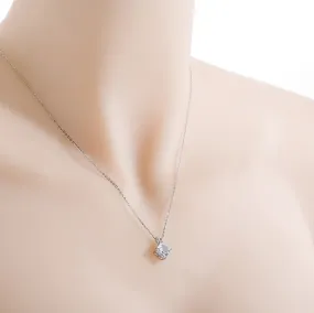 925 Sterling Silver Necklace for Women with Asscher Cut Moissanite Pendant