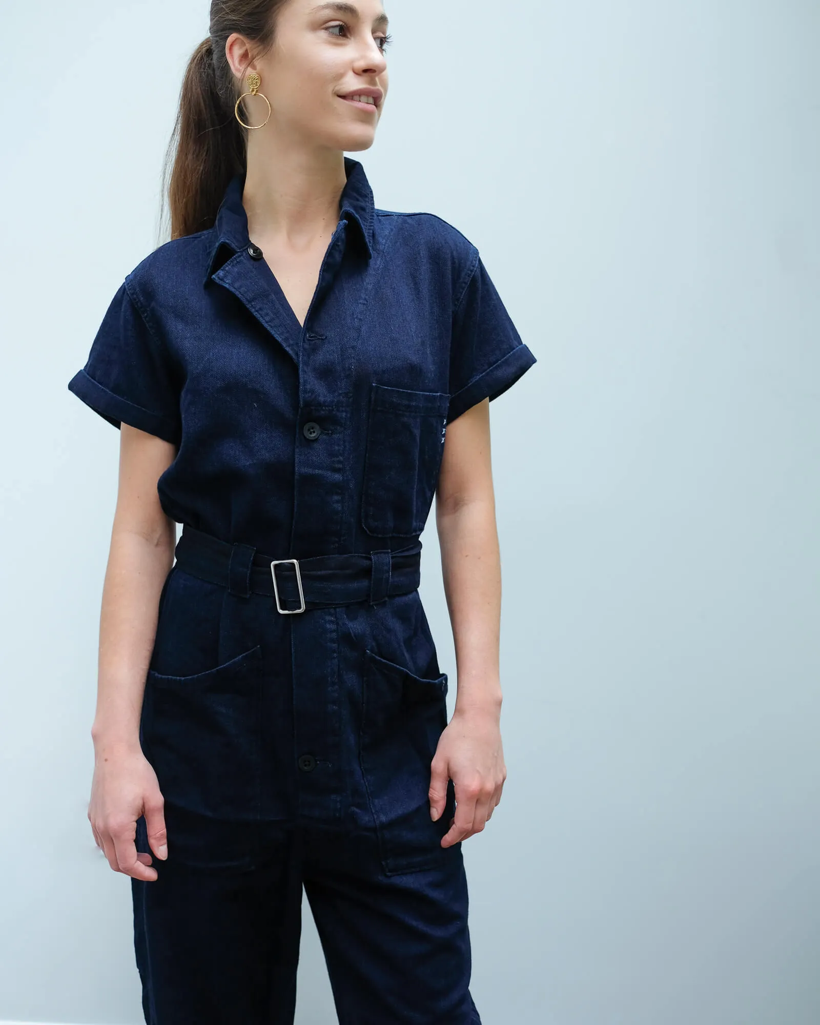 AB 151117 Lightweight jumpsuit in indigo