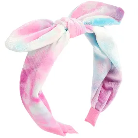 Accessorize London Girl's Ombre Velvet Bow Alice Band