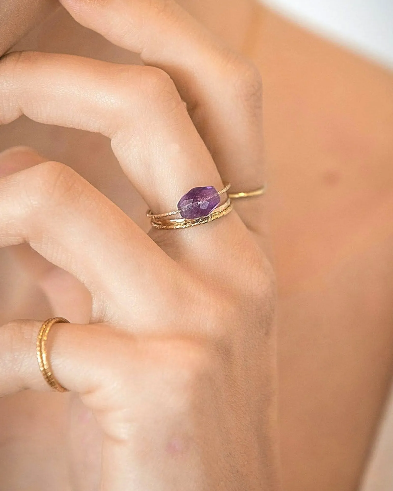 Amethyst Daily Serenity Ring