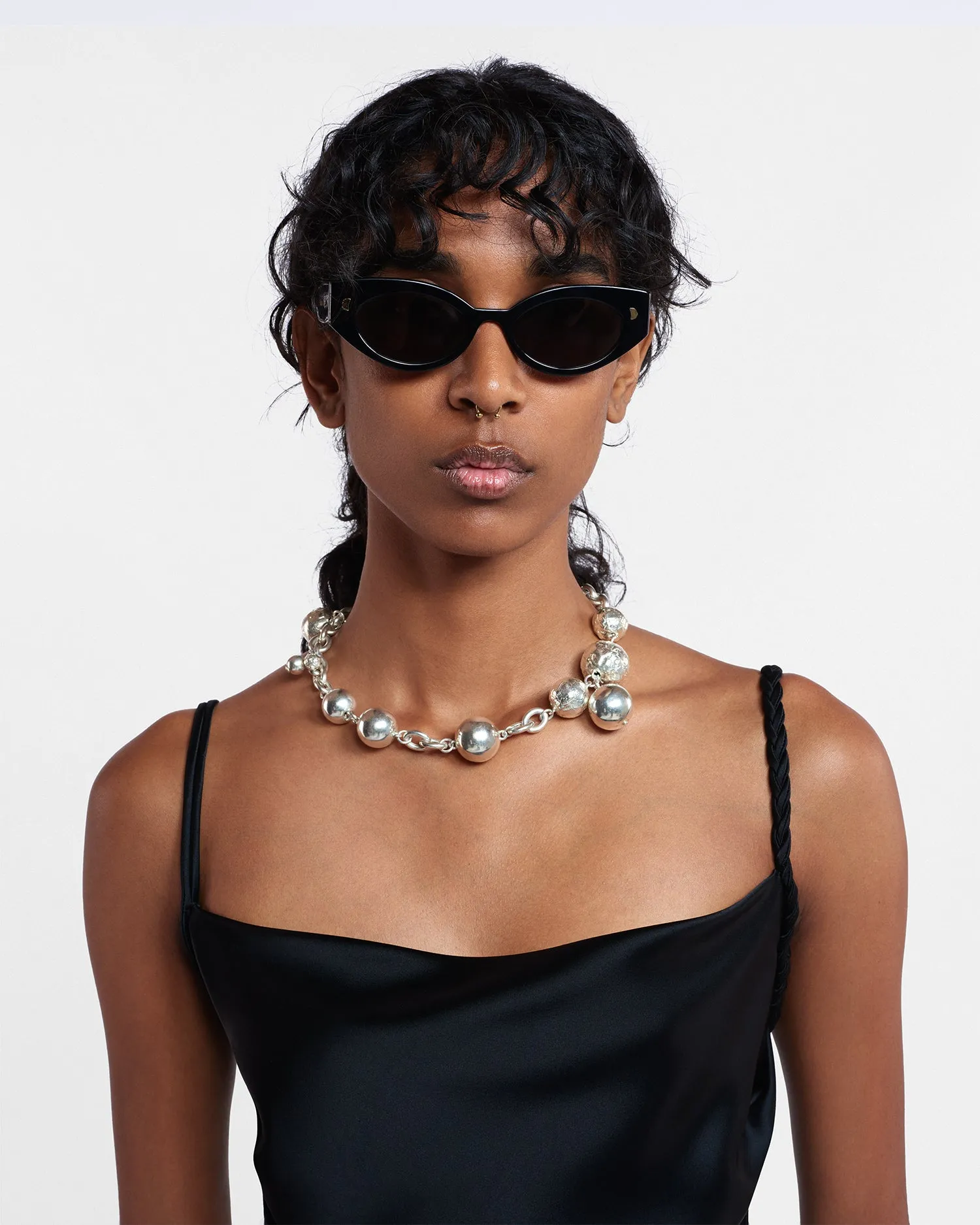 Azalea - Bio-Plastic Cat-Eye Sunglasses - Black