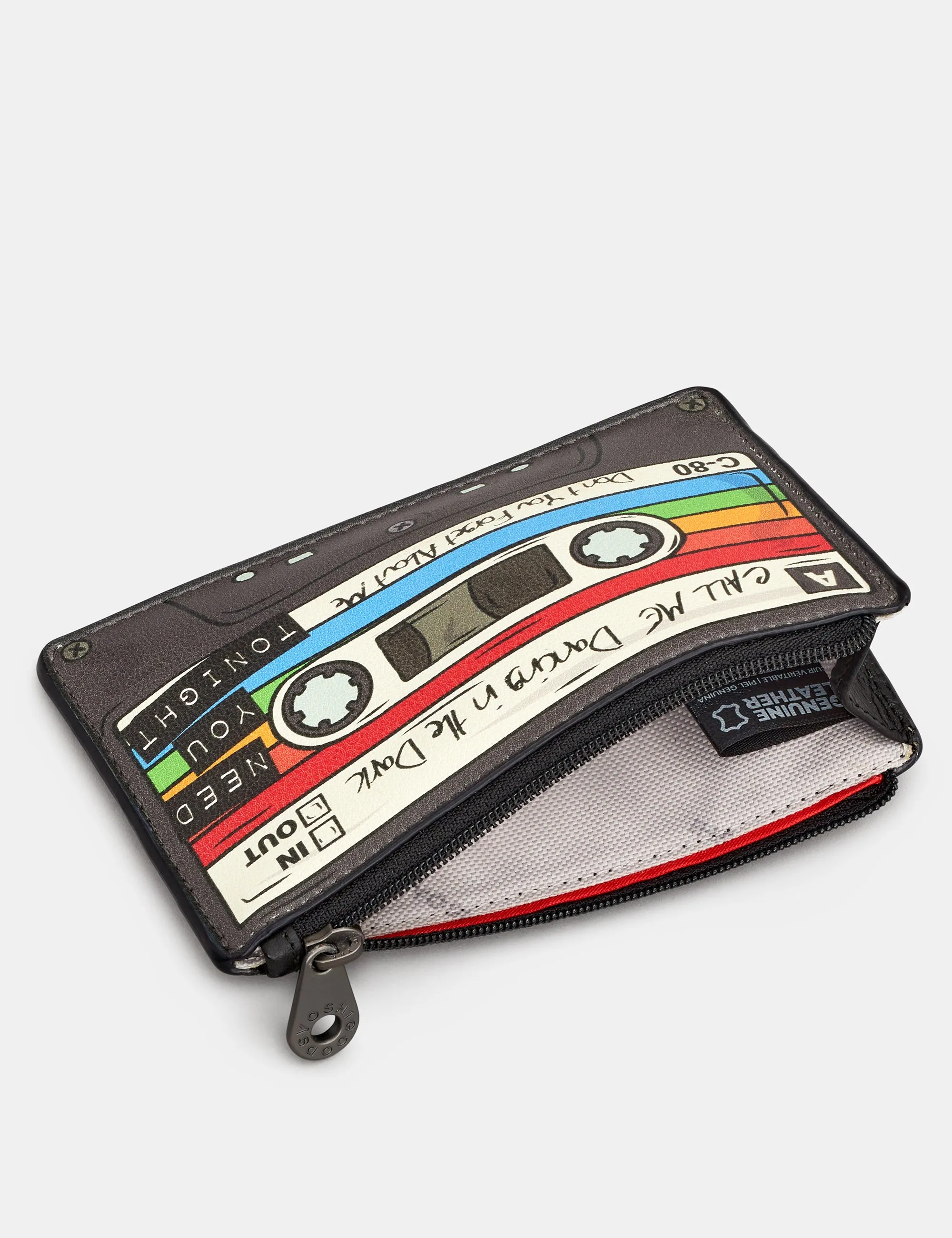 Back to the 80s Multicolour Leather Zip Top Purse