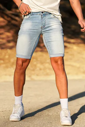 Buy $80 Free Shipping Men's Denim Short - Light Blue