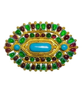 Chanel Vintage Gripoix Mughal Brooch