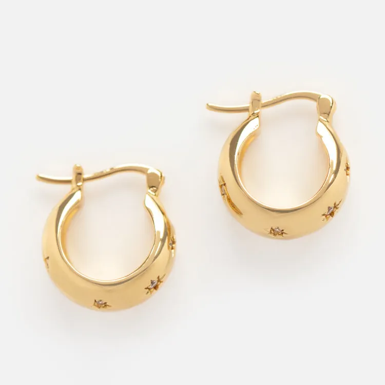 Cosmic Tapered Huggie Earrings