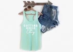 Cutting Horse & Cowy Racerback Tank