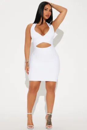 Electric Love Bandage Mini Dress - White