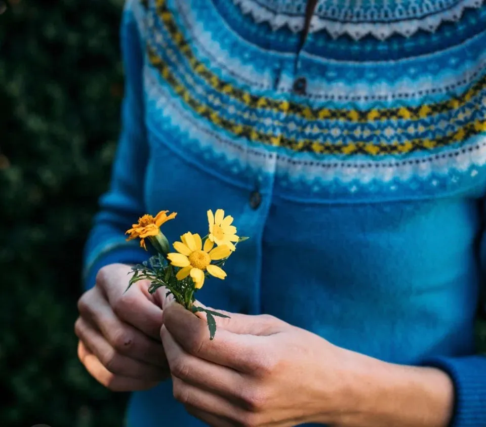 Eribé Alpine Cardigan - Turquoise