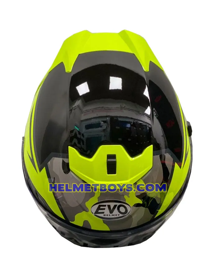 EVO RS9 Motorcycle Sunvisor Helmet Camo Fluo