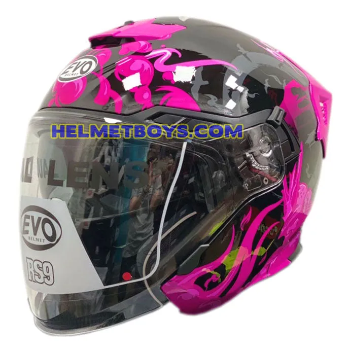 EVO RS9 Motorcycle Sunvisor Helmet SAMURAI PINK