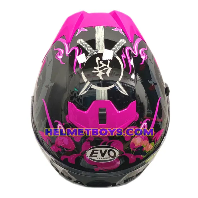 EVO RS9 Motorcycle Sunvisor Helmet SAMURAI PINK