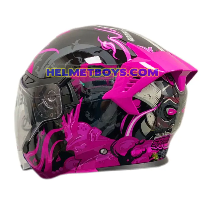 EVO RS9 Motorcycle Sunvisor Helmet SAMURAI PINK