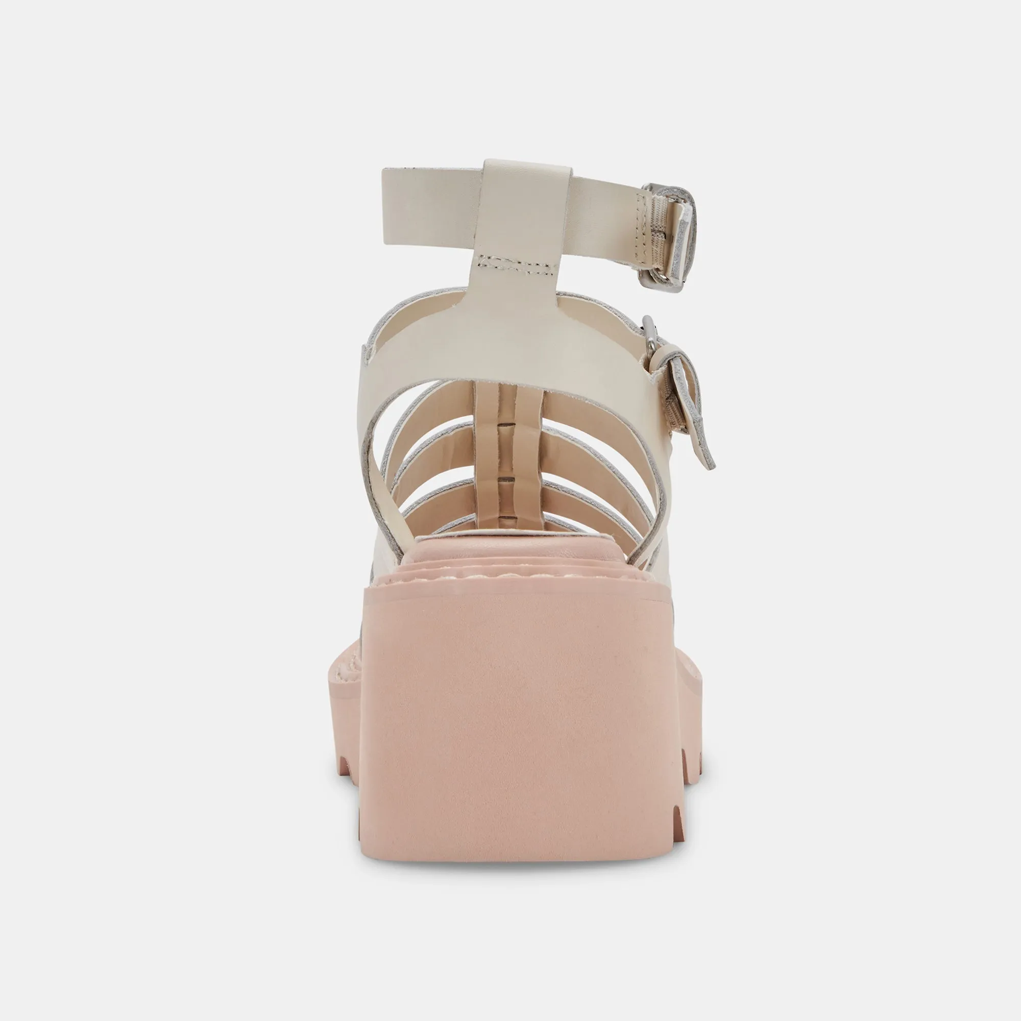 GALORE SANDALS IN IVORY LEATHER - re:vita