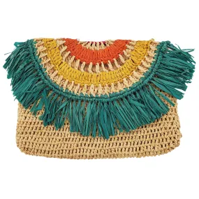 MAR Y SOL Vintage Straw Clutch