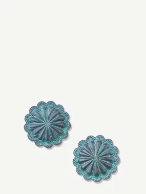 Montana West Vintage Floral Oval Earrings