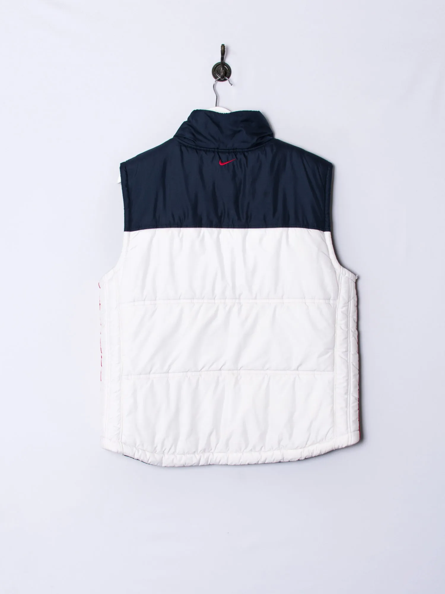 Nike White Blue Reversible Puffer Vest