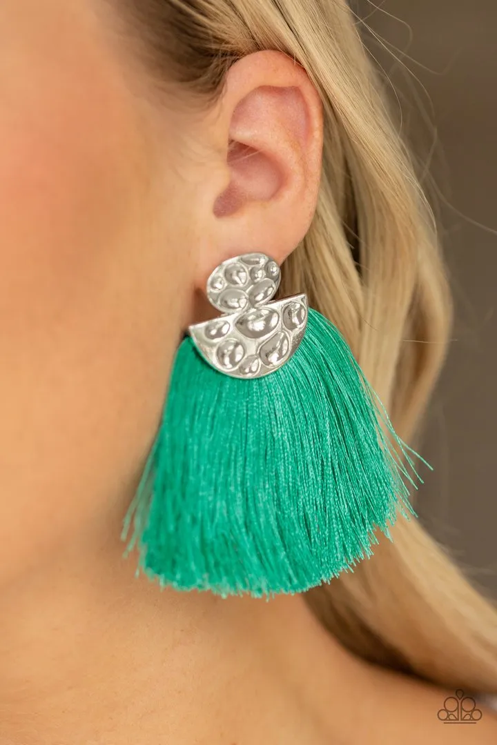 Paparazzi Make Some PLUME - Green Earrings