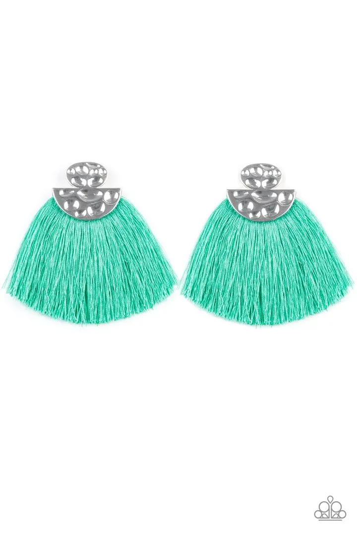 Paparazzi Make Some PLUME - Green Earrings