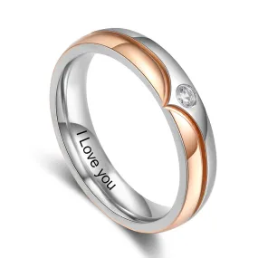 Personalized Gift Stainless Steel Couple Rings