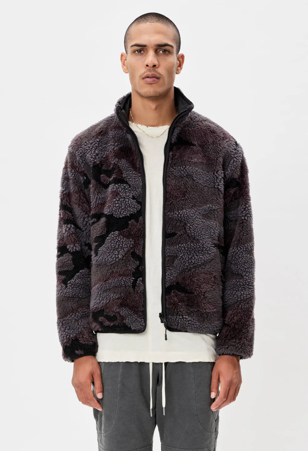 Polar Fleece Full Zip / Moonlight Camo Jacquard