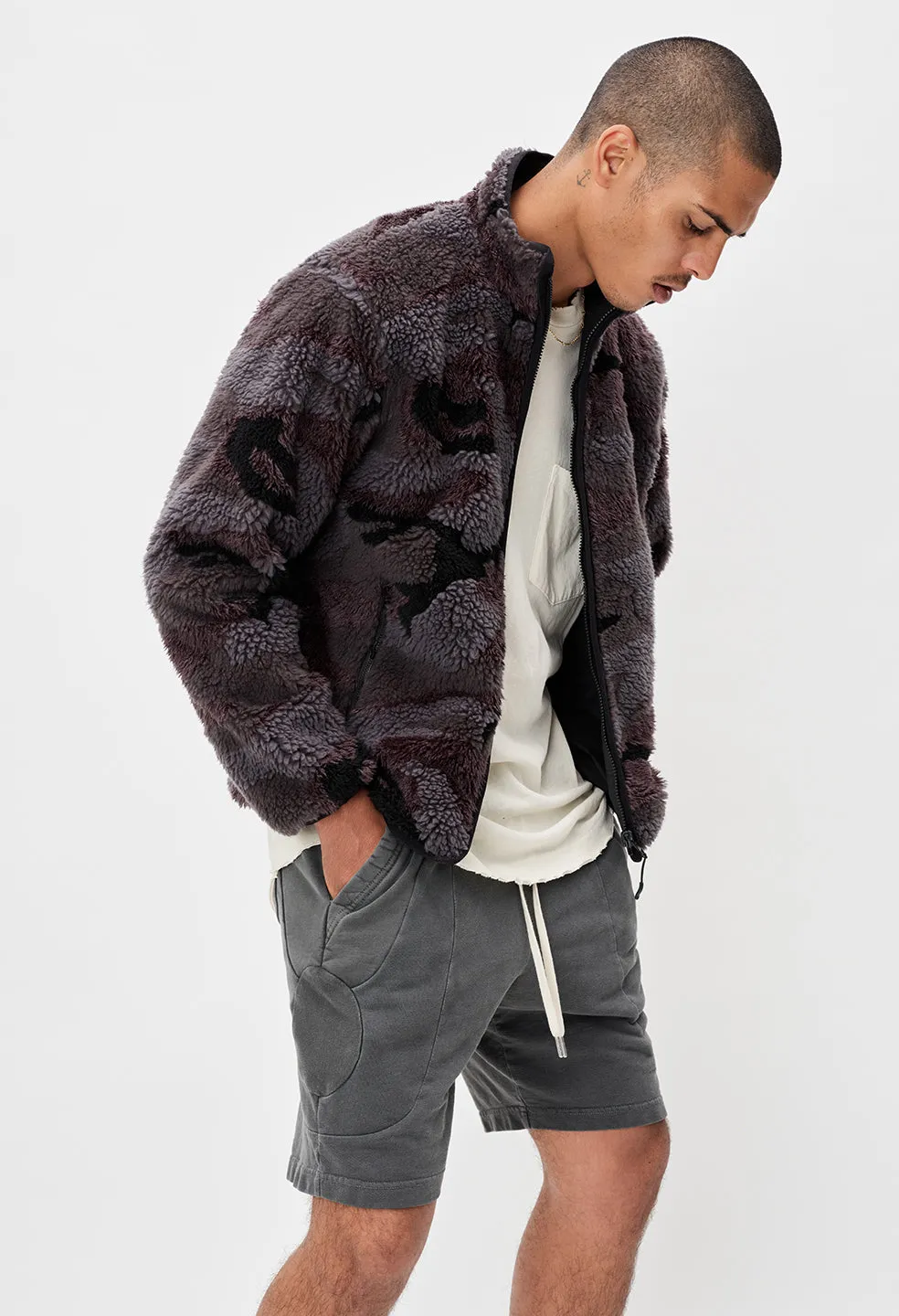 Polar Fleece Full Zip / Moonlight Camo Jacquard