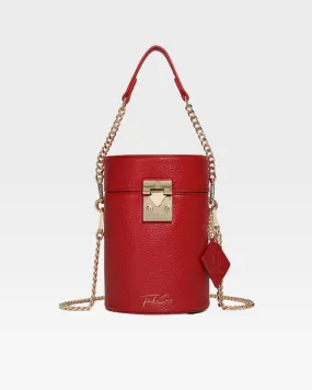 Red Mini Barrel Purse