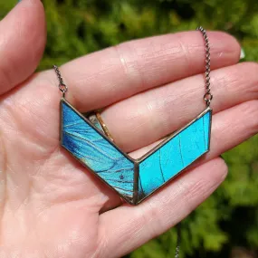 RESERVED Blue Morpho Alchemy Necklace - Wholesale Jewelry