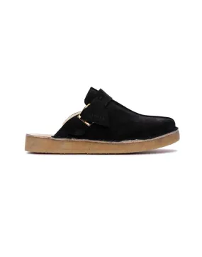 Shoes woman CLARKS ORIGINALS TREK MULE BLACK SDE WLINED