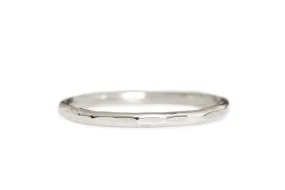 Silver Hammer Facet Ring