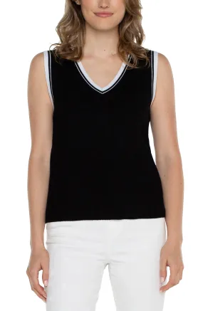 Sleeveless V-Neck Light Weight Sweater-Liverpool