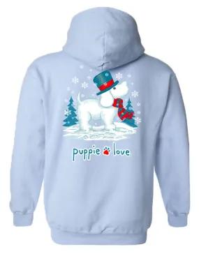 SNOWMAN PUP, ADULT HOODIE