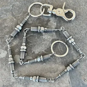 Spark Plug - Polished - Wallet Chain - SPW01