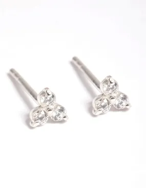 Sterling Silver Cubic Zirconia Stud Earrings