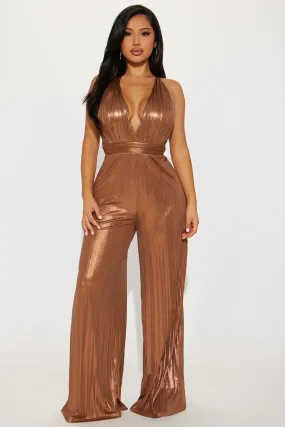 Thoughts Of You Jumpsuit - Bronze