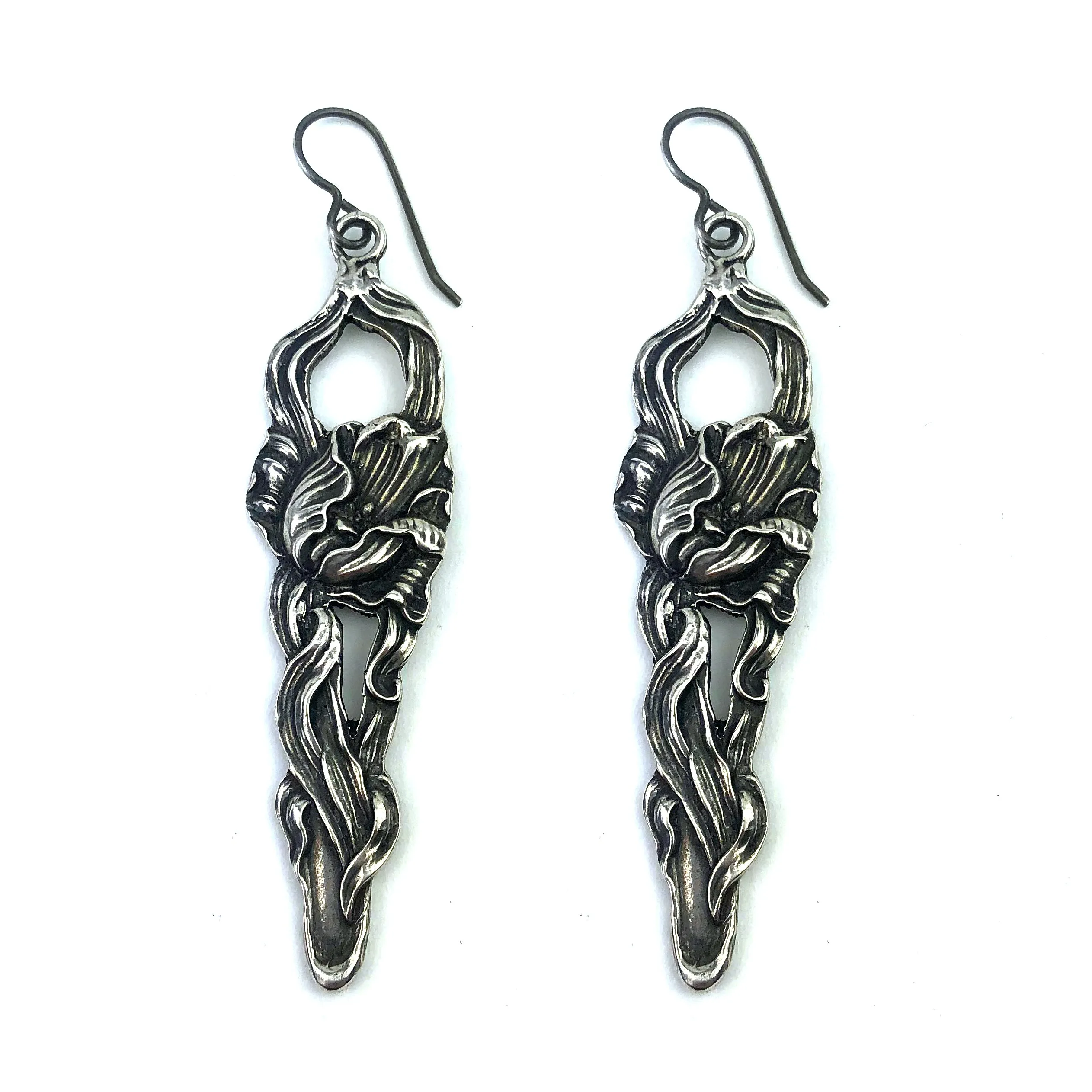 TULIP Teaspoon Earrings - SILVER