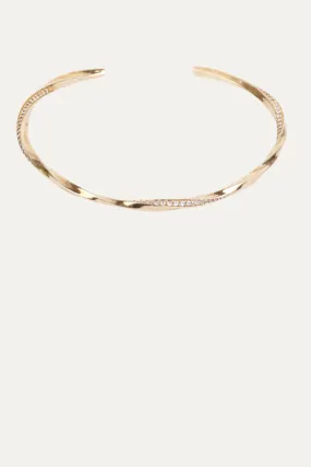 Twist Pave Cuff