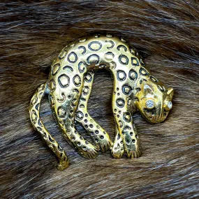 【USA輸入】ヴィンテージ レオパード ブローチ/Vintage Leopard Brooch