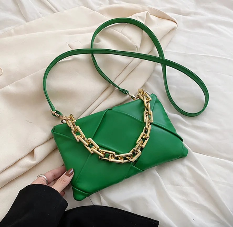 Weekend Cross Body Envelope Clutch Green