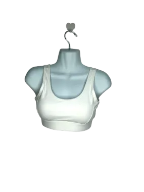 White Cross Back Sports Bra UK S