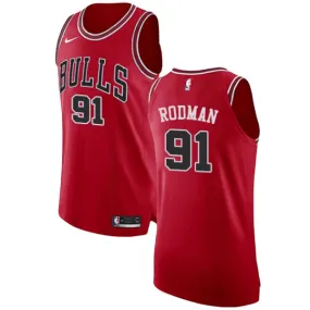 Women's Chicago Bulls Dennis Rodman Icon Edition Jersey - Red