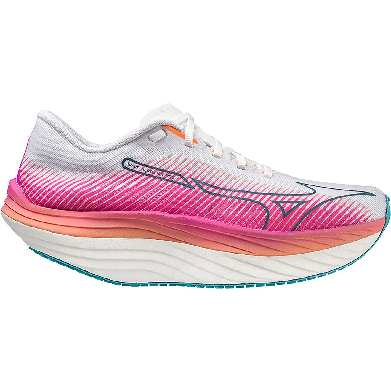 Women's Mizuno Wave Rebellion Pro, White/Silver, 7.5 B Medium