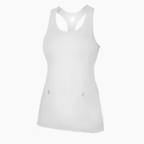 ZAAZEE Alana Racer-back Fitness Vest-Brazen White